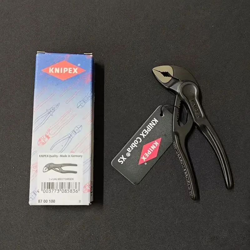 KNIPEX Cobra XS Water Pump mini Pliers 4 Inches Polished Plier 11 Adjustment Positions Plier Tool For Consctruction 87 00 100
