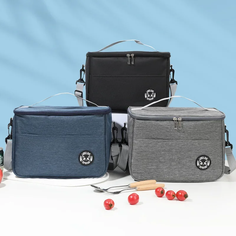 

Ice Bag Large Capacity Messenger Thermal Insulation Bag Outdoor Picnic Bag Portable with Meal Lunch Bag Bento Bag