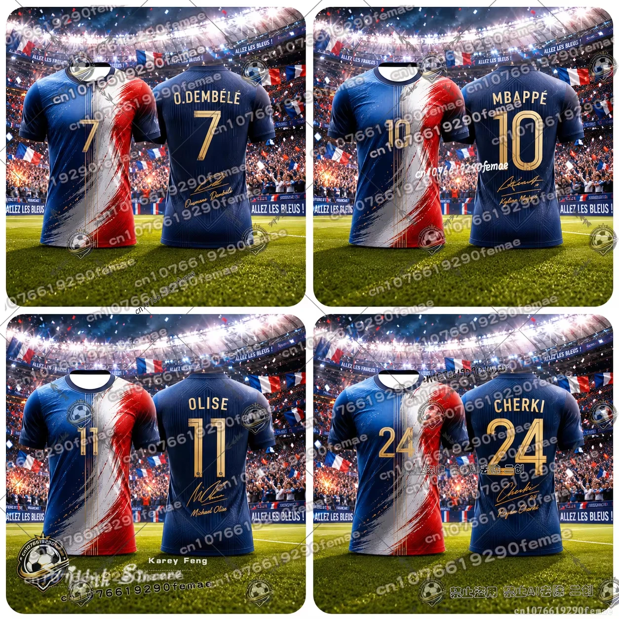 Hot Sale France 2026 Special Edition Football Shirt Kids Adults Outdoor Match Training Quick Dry Comfortable Jersey Top