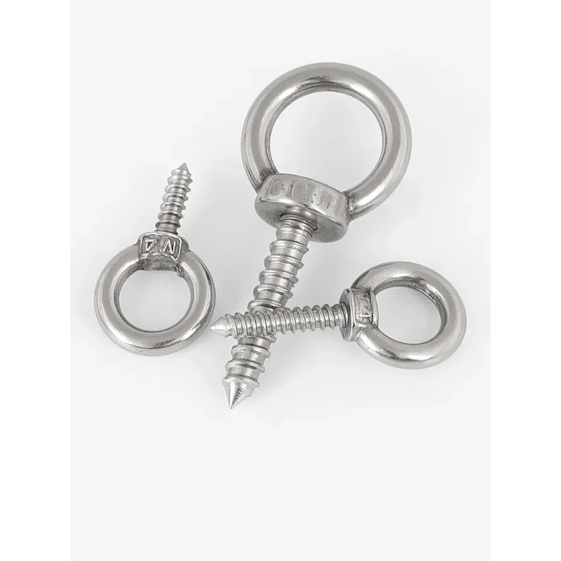 Stainless Steel Lifting Eye Ring Screw M4-M16 Self-tapping Sheep Eye Bolt Sound Equipment Fixing Hooks