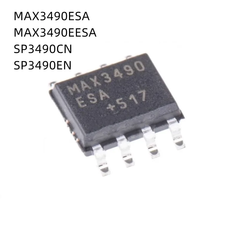 10Pcs/Lot MAX3490ESA MAX3490EESA SP3490C MAX3490 SP3490CN SP3490EN SOP-8 New Original Semiconductor Chips