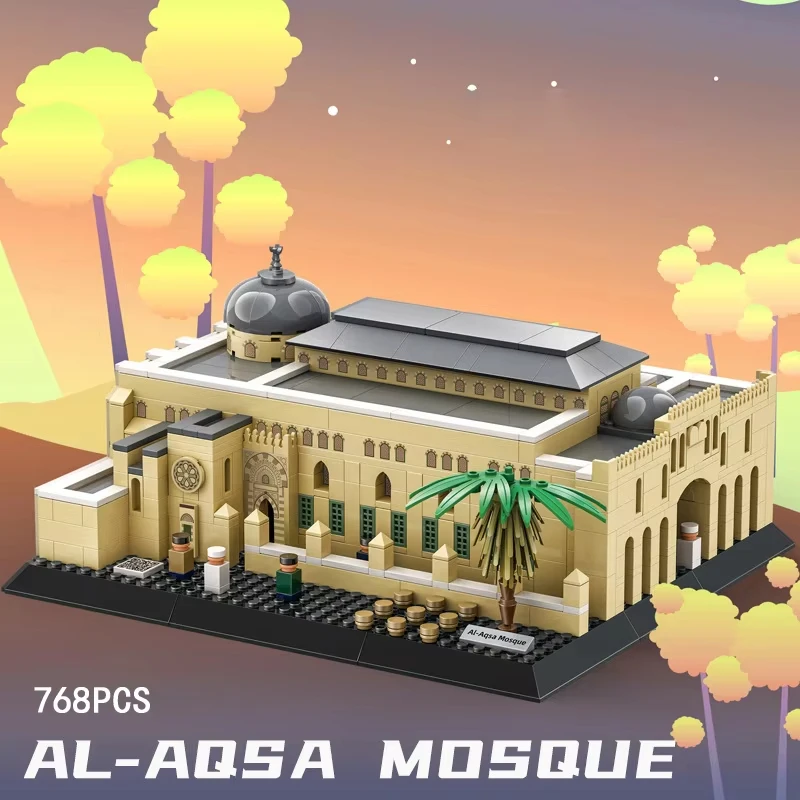 

World Famous Jerusalem Al-Aqsa Mosque Building Blocks Model Sets Bricks Islamic Cultural Architecture Toys Collection For Gifts