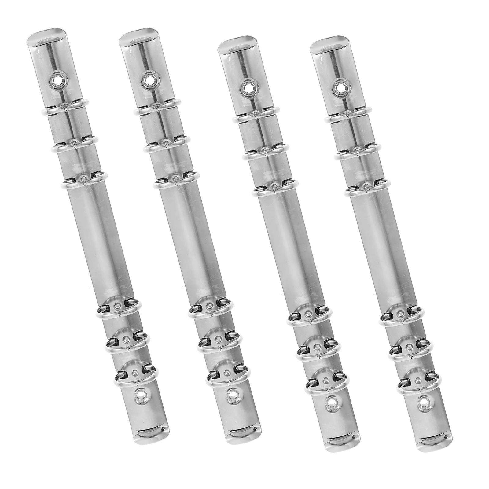 4pcs Binder Inner Core 6-Hole Metal Clips Small Notebook Accessories School Stationery Loose Leaf Creative