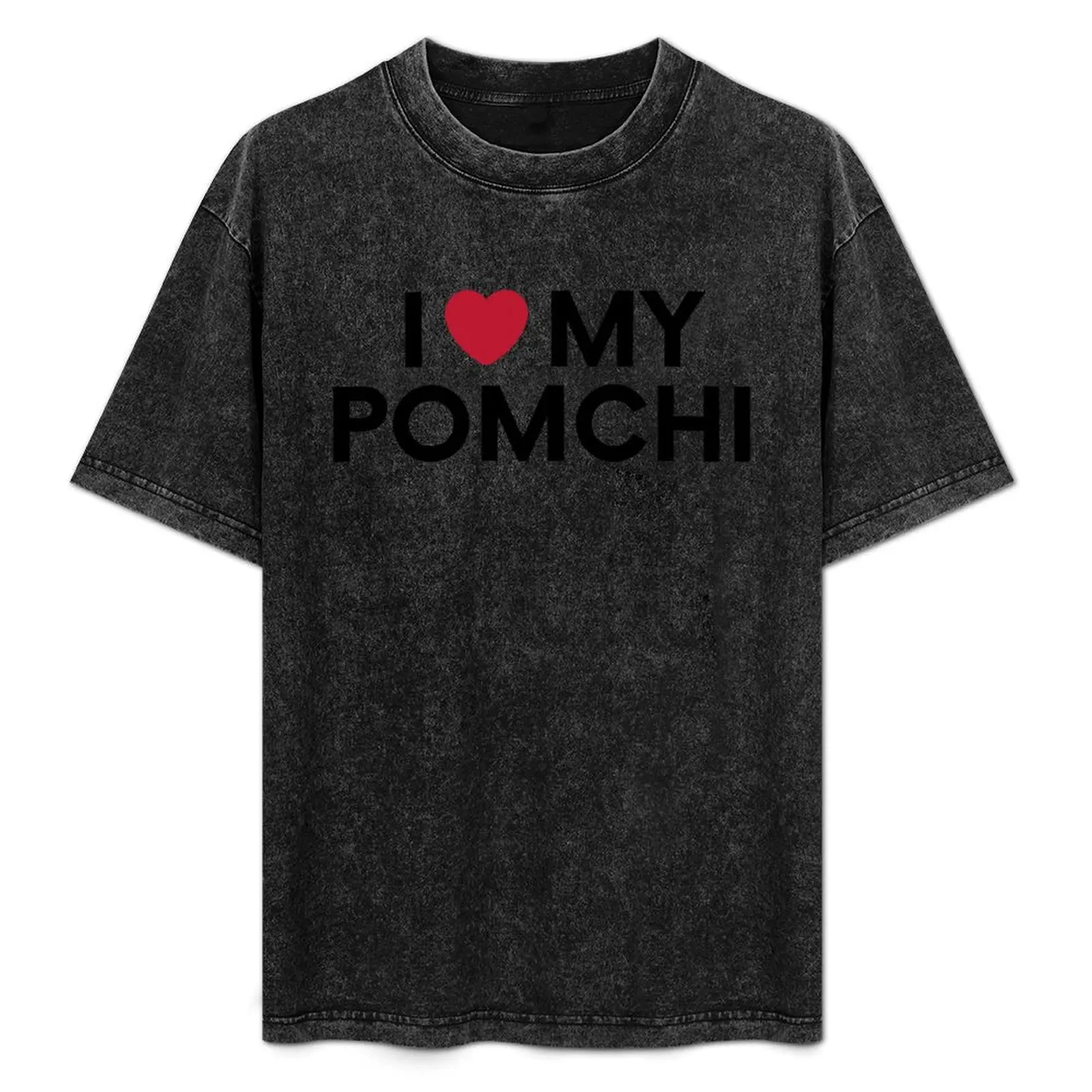 i love my pomchi dog, Pomeranian chihuahua mix T-Shirt quick drying sports fans Men's clothing