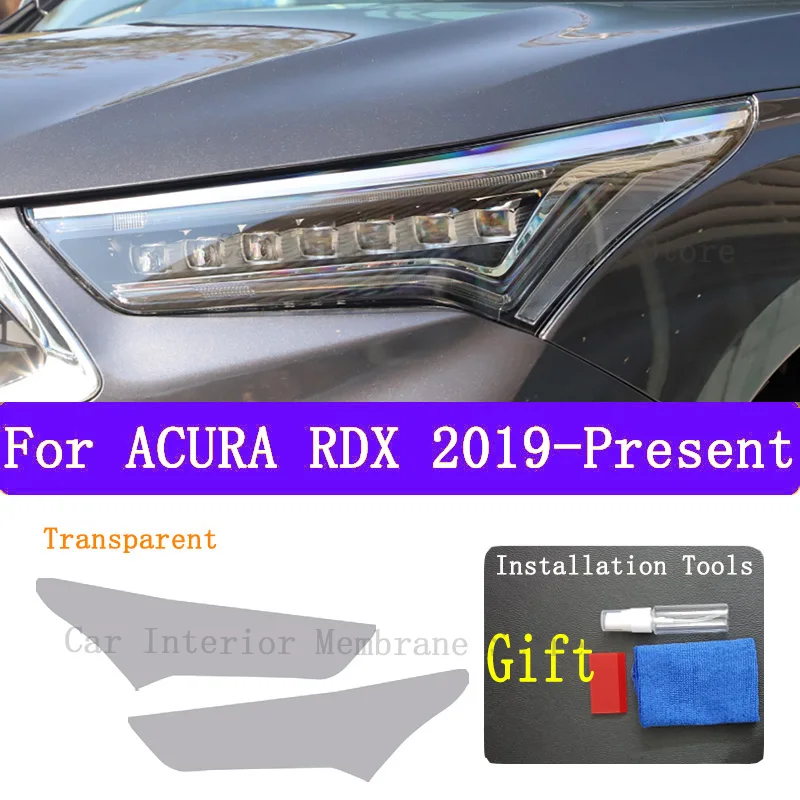 For ACURA RXD 2019 2020 TPU Car Exterior Headlights Anti-Scratch Protective Film Headlamps Repair Sticker Accessories Refit