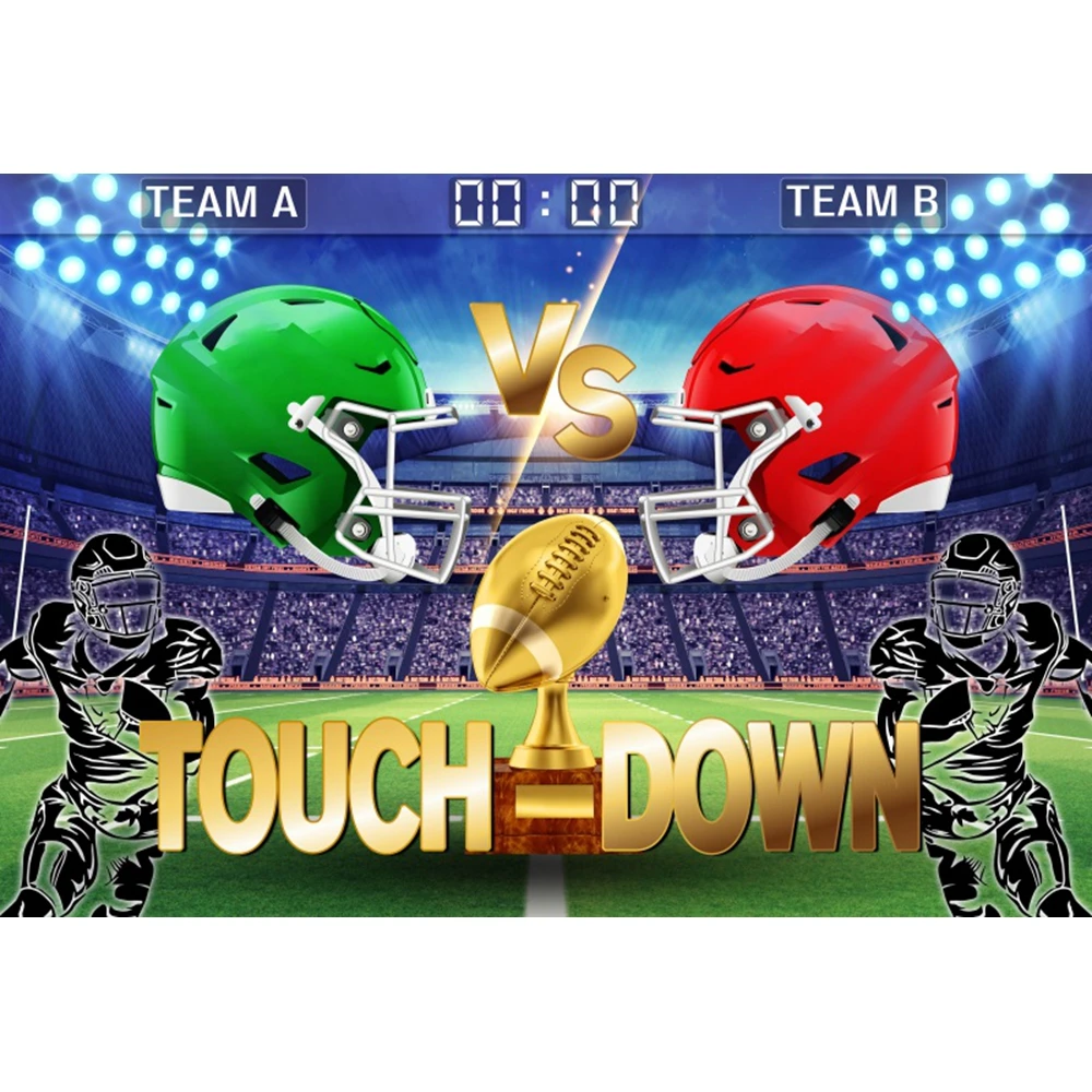 خلفية الصبي الرجبي لمس ، كرة القدم الأمريكية ديكور الحفلات الرياضية ، خلفيات التصوير الفوتوغرافي ، صور فوتوغرافية الدعائم