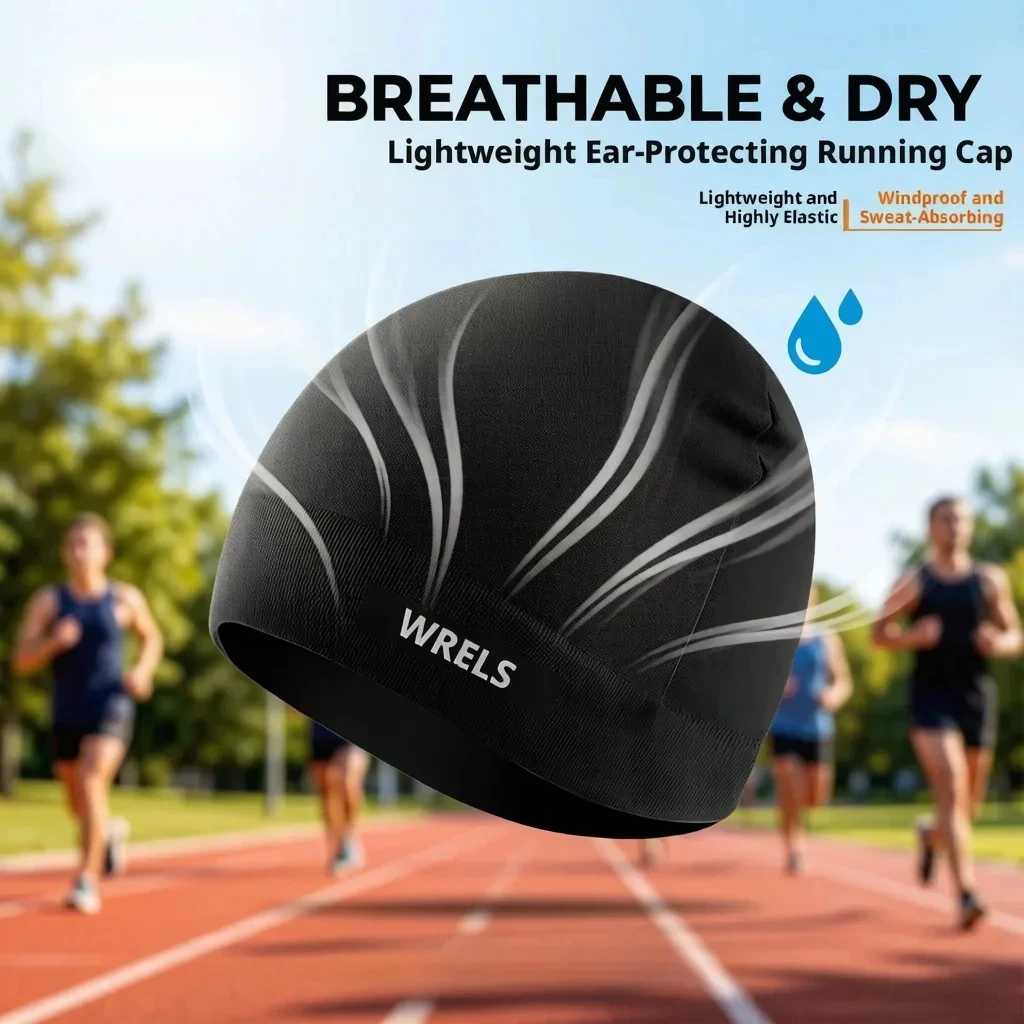 

Windproof Thermal Running Hat – Quick-Dry Hiking Beanie with Ear & Forehead Coverage – Breathable Outdoor Cap for Spring/Autumn