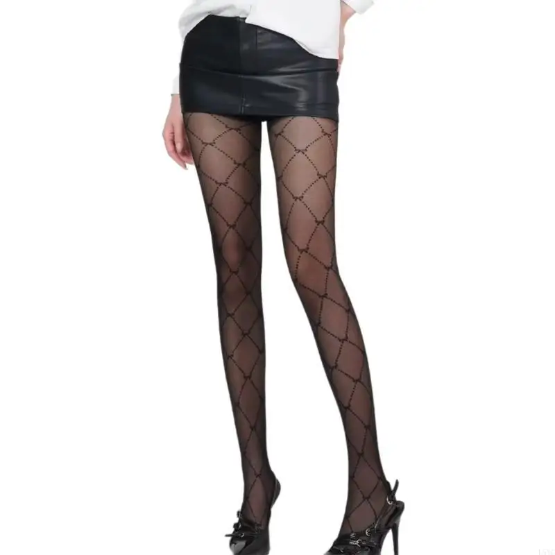 

L5YC Argyle Bows Pattern Silk Tights Stockings for Women Japanese Aesthetic Elegant Summer Sheer Pantyhose Legggings