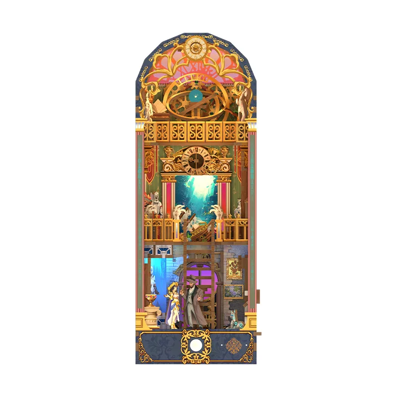 

Assemble bookend theme through the hut mechanism model double light gift ornament