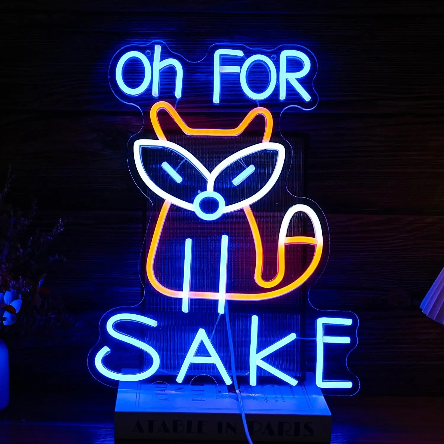 

Oh For Fox Sake Neon Sign Dimmable Fox Neon Light for Wall Decor USB Powered for Bedroom Art Wall Theme Gatherings Bar