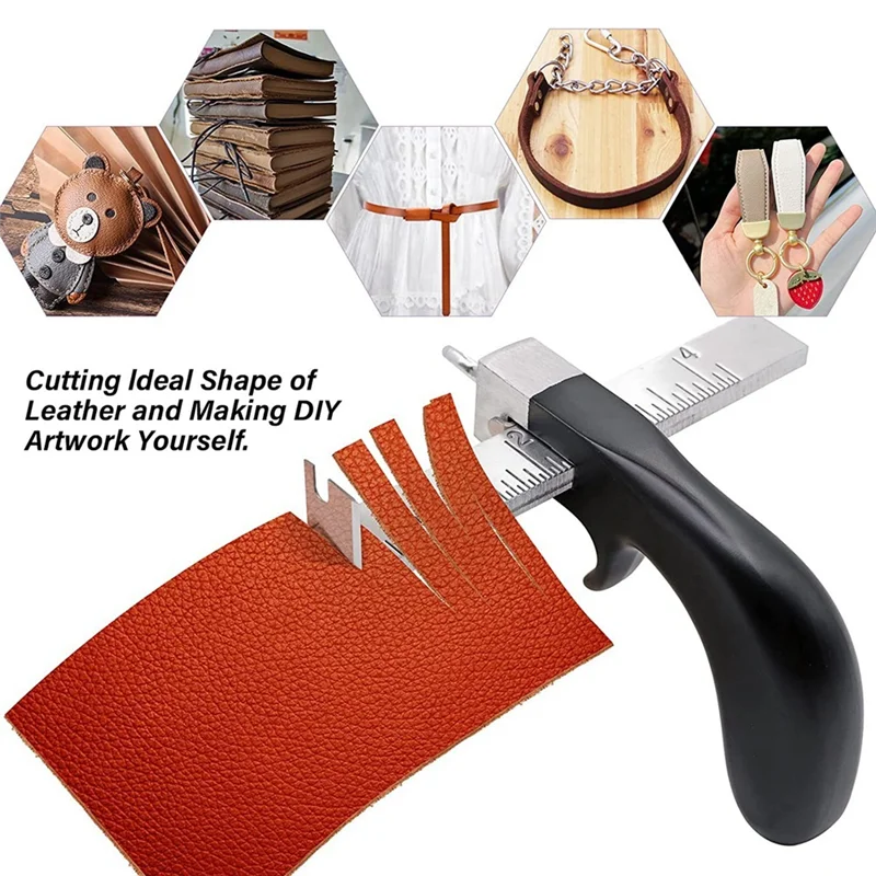 ABYS-Professional Sharp Leather Strap String Belt Cutter Adjustable DIY Hand Cutting Tool Craft Leather Tools