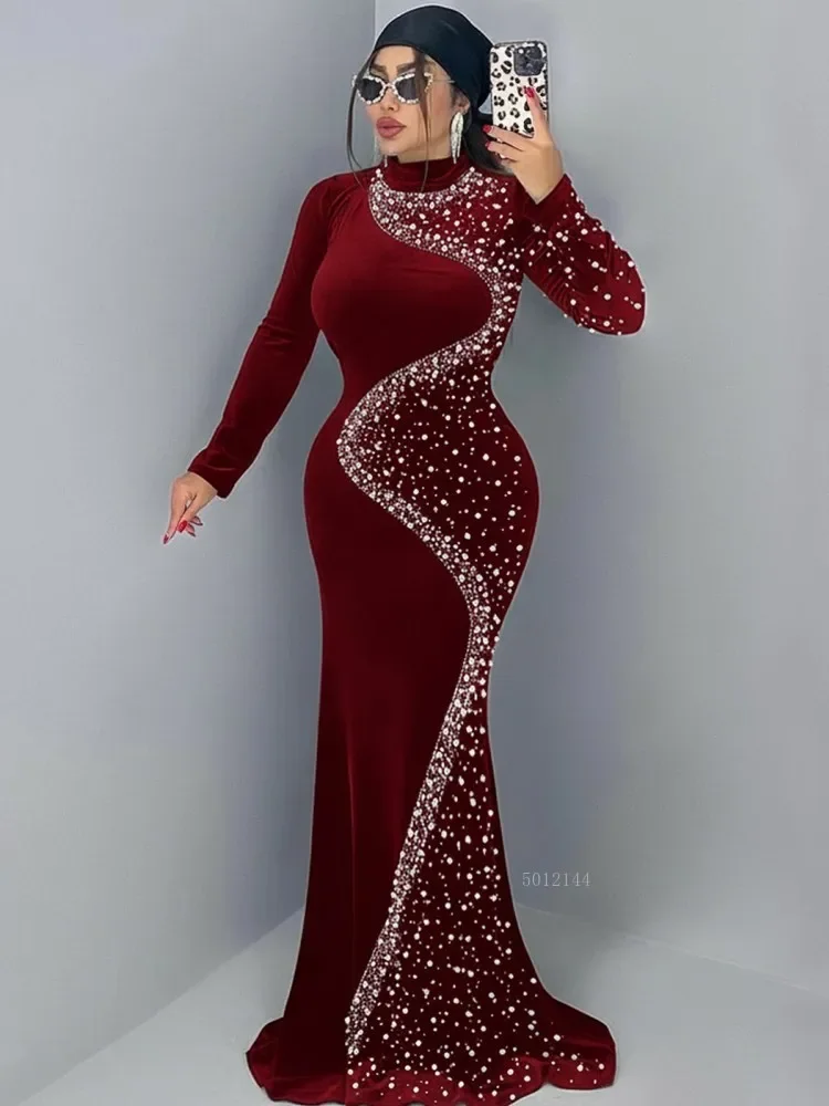 African Dresses For Women Vetement Femme Diamonds Dashiki Abaya Maxi Dress Africa Clothes Ankara Dresses 2026 Spring Summer New