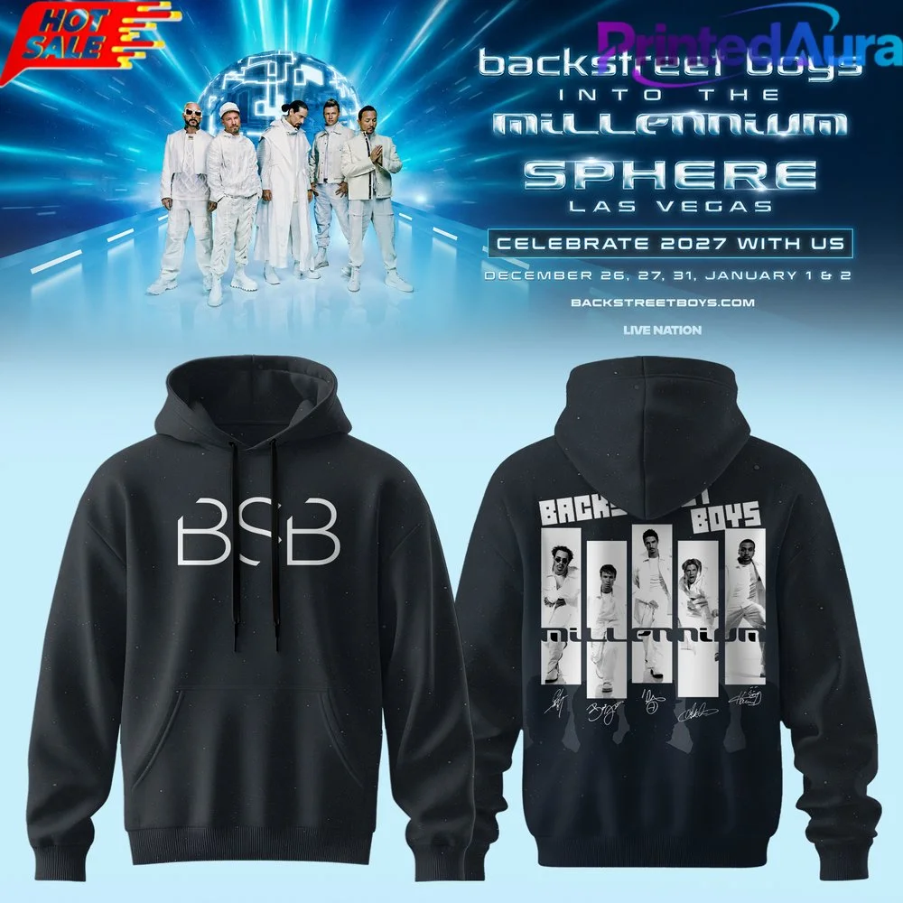 Backstreet Boy Retro Portrait Men and Women Retro Band Pattern Pullover Hooded Sweatshirt Casual Music Fan Top