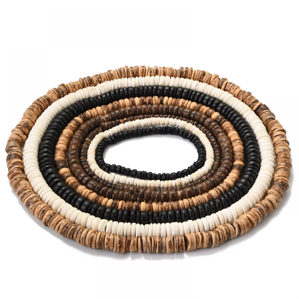 9-32,5g Runde Kokosnussschale Holzperlen Bunte Holzperlen Lose Perlen Für Schmuck Machen DIY Halskette Armband Accessori