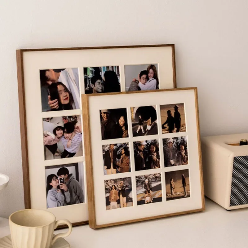 Aluminum Square 25x25/30x30cm Picture Frame Display Stand for DIY 9-Grid Couple Wedding Creative Photo Frame Home Decor Gifts