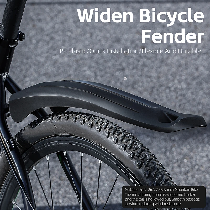 WEST BIKING Mountain Bicycle Fender Widen Bike Front Rear Mudguard For 26/27.5/29 MTB Durable Cycling Protector Bike Accessories