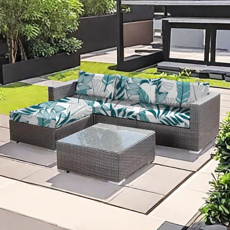 Outdoor Cushion Cover Patio Stretch Sofa Cushion Covers Replacement Couch Slipcover Flexibility Porch Furniture Protector