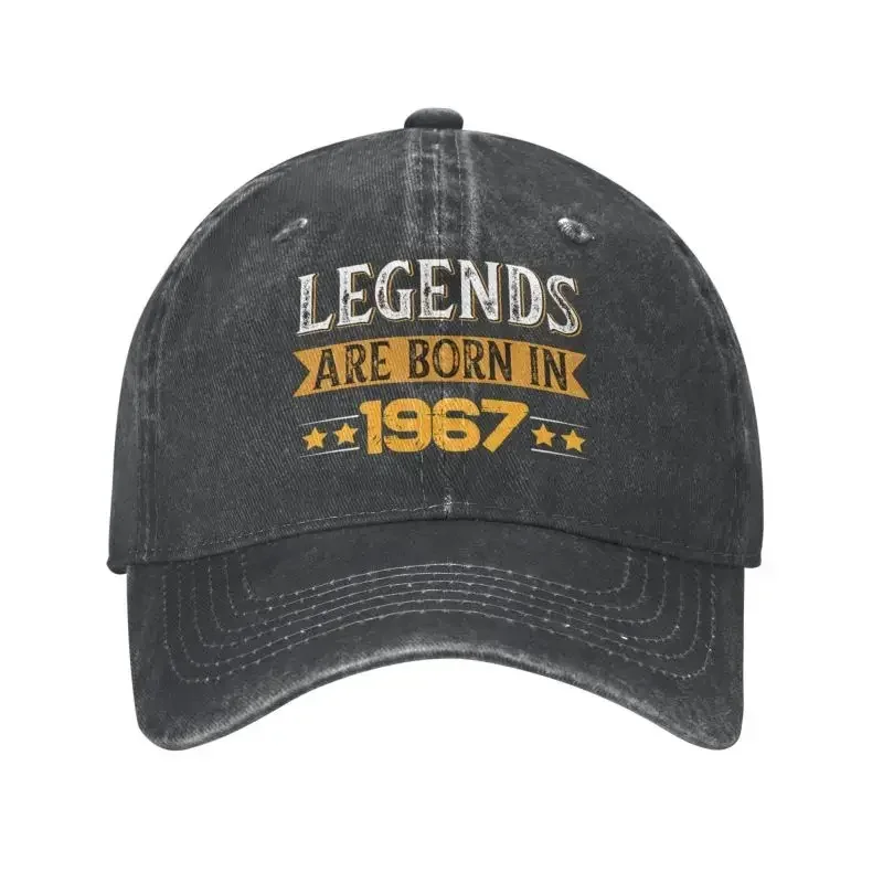 Y2K Custom Cotton Legends Are Born In 1967 Birthday Gift Baseball Cap Hip Hop Men Women'S Adjustable Dad Hat Spring