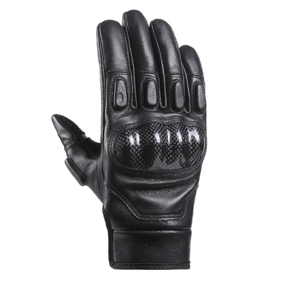 Skórzane rękawice motocyklowe Pełne palce Ekran dotykowy Guantes Moto Rękawice do jazdy motocyklem Odporne na zużycie rękawice motocrossowe
