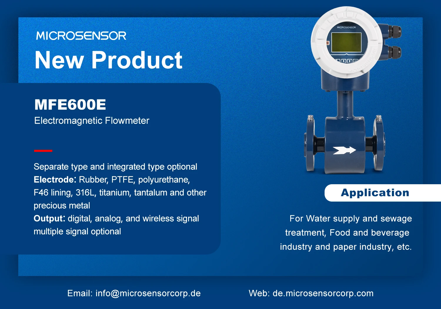 مقياس الجريان بمستشعر MIcro الذكي DN10 DN800 مقياس التدفق الكهرومغناطيسي الذكي الدقيق بدقة عالية MFE600E #5