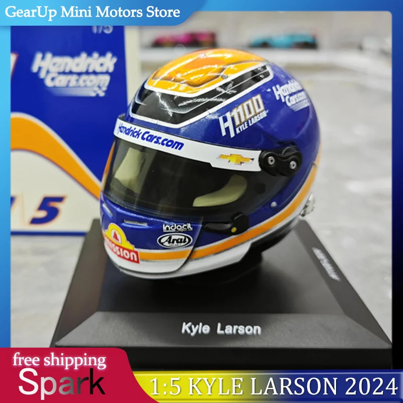 

Spark 1:5 Kyle Larson Helmet Model H1100 Resin 2024 Arrow McLaren IndyCar Team Реплика Коллекционный дисплей Гоночная игрушка для взрослых
