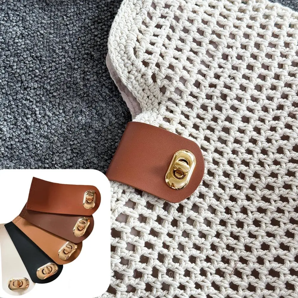 

5.5*12cm Fashion Leather Bag Buckles Handmade Buttons Holes For DIY Handbag Accessories Wallet Hasp Clasp Buckle Handmade Button