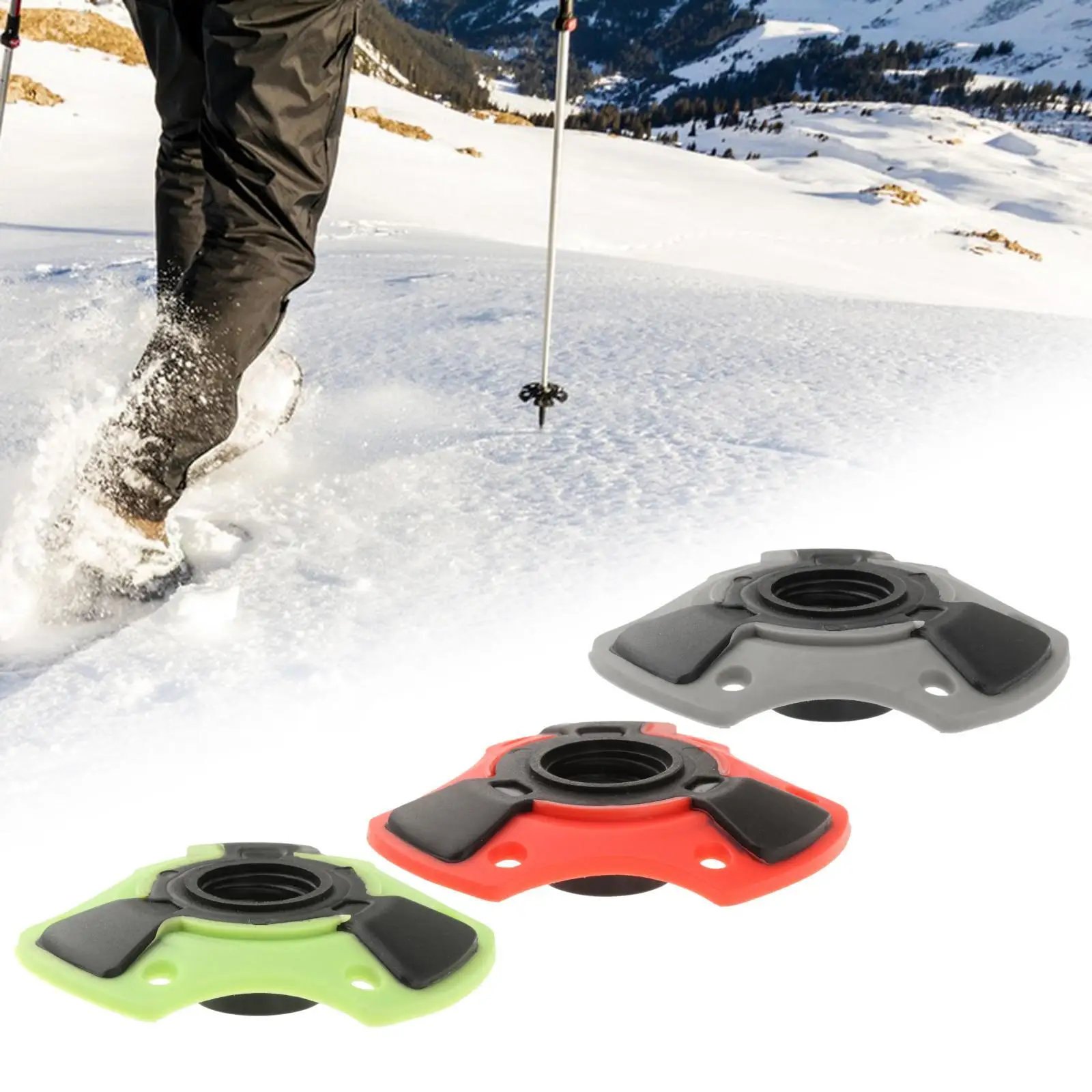 Outdoor Climbing Hiking Trekking Pole Mud Holder Small Two-Tone Snow Holder For Hardy Ski Poles Trekking Pole Accessories