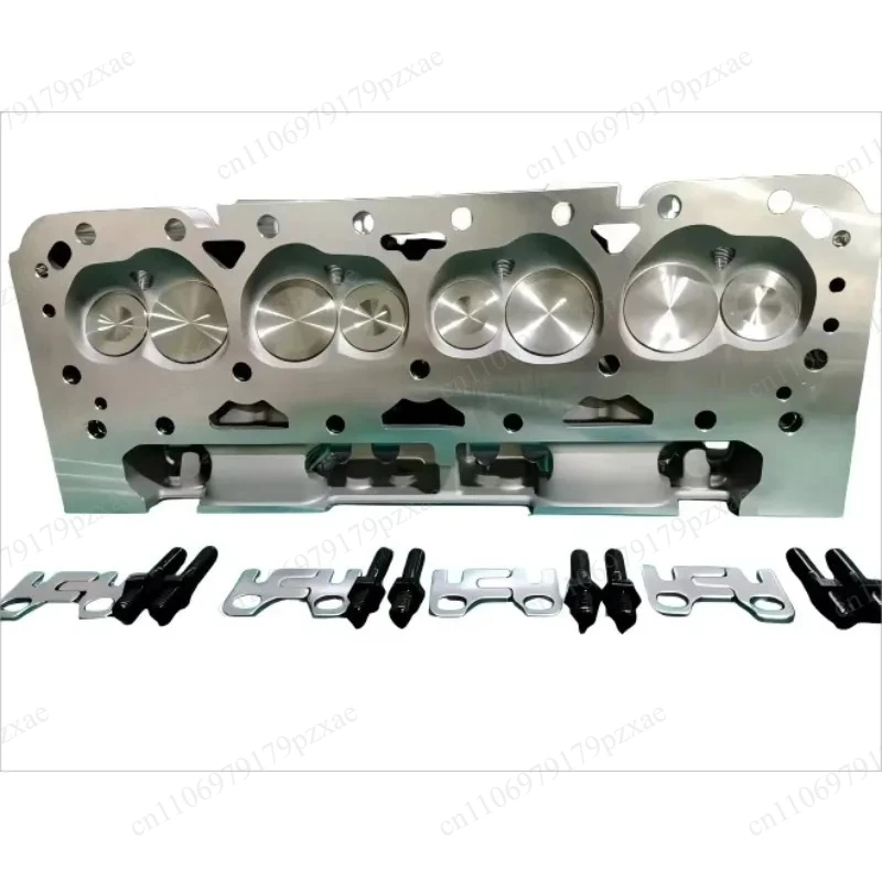 Aluminum Complete Cylinder Heads with Guide Plate Bolts Fit for 350 5.7L V8 Small Block Engine