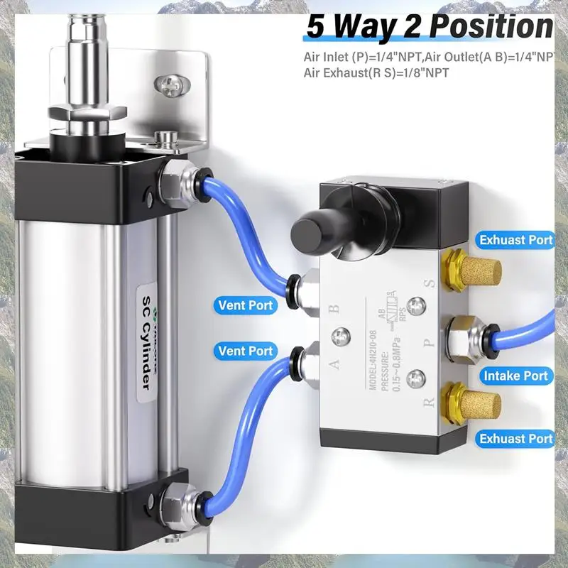 

2025 Trend 1/4 дюйма NPT 5-ходовой 3-позиционный воздушный ручной рычаг с управлением клапаном Пневматический электромагнитный клапан Ручное управление Push-Pull