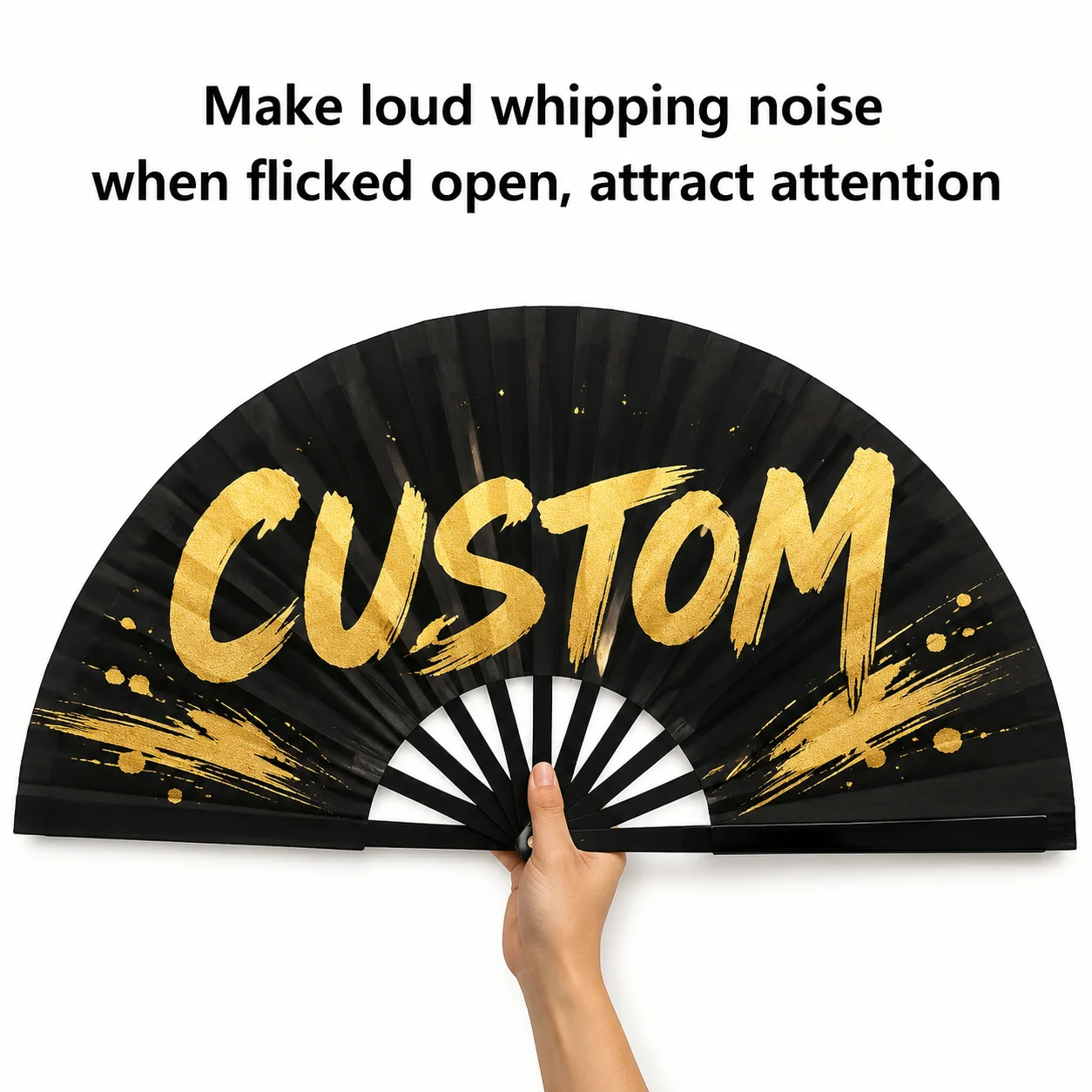 Custom folding fan available for single-piece customization, gift box packaged, ideal as a present for relatives and friends