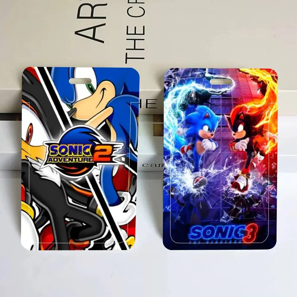 S-Sonic The H-Hedgehog ID Card Holder Neck Strap Pendant Door Badge Holder Lanyards Keychain Work Credential Case Gift - view 3