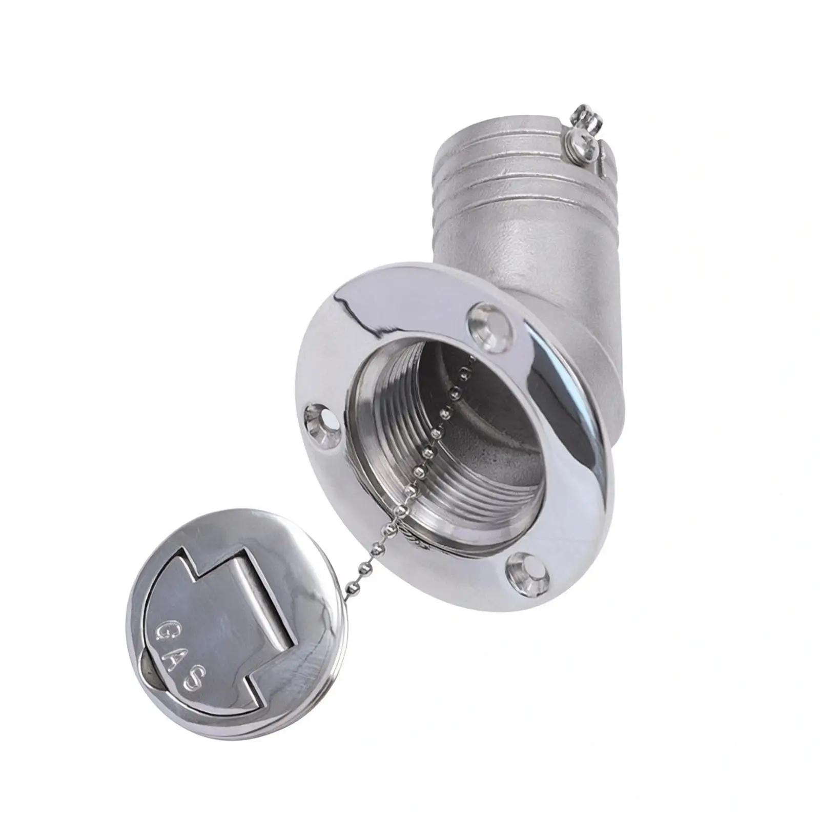 316 Stainless Steel Tank Fill Fitting with Flip Cap Rustproof Marine Deck Fill