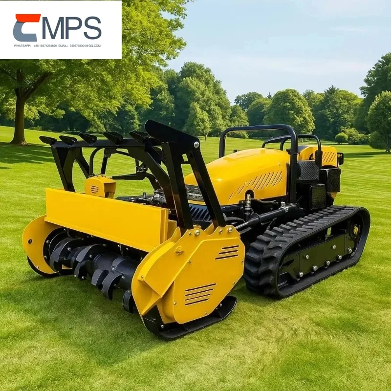 Customized Remote Controlled Lawn Mower Robot Tracked Self-propelled Large Lawn Mower for Lawn and Garden Use