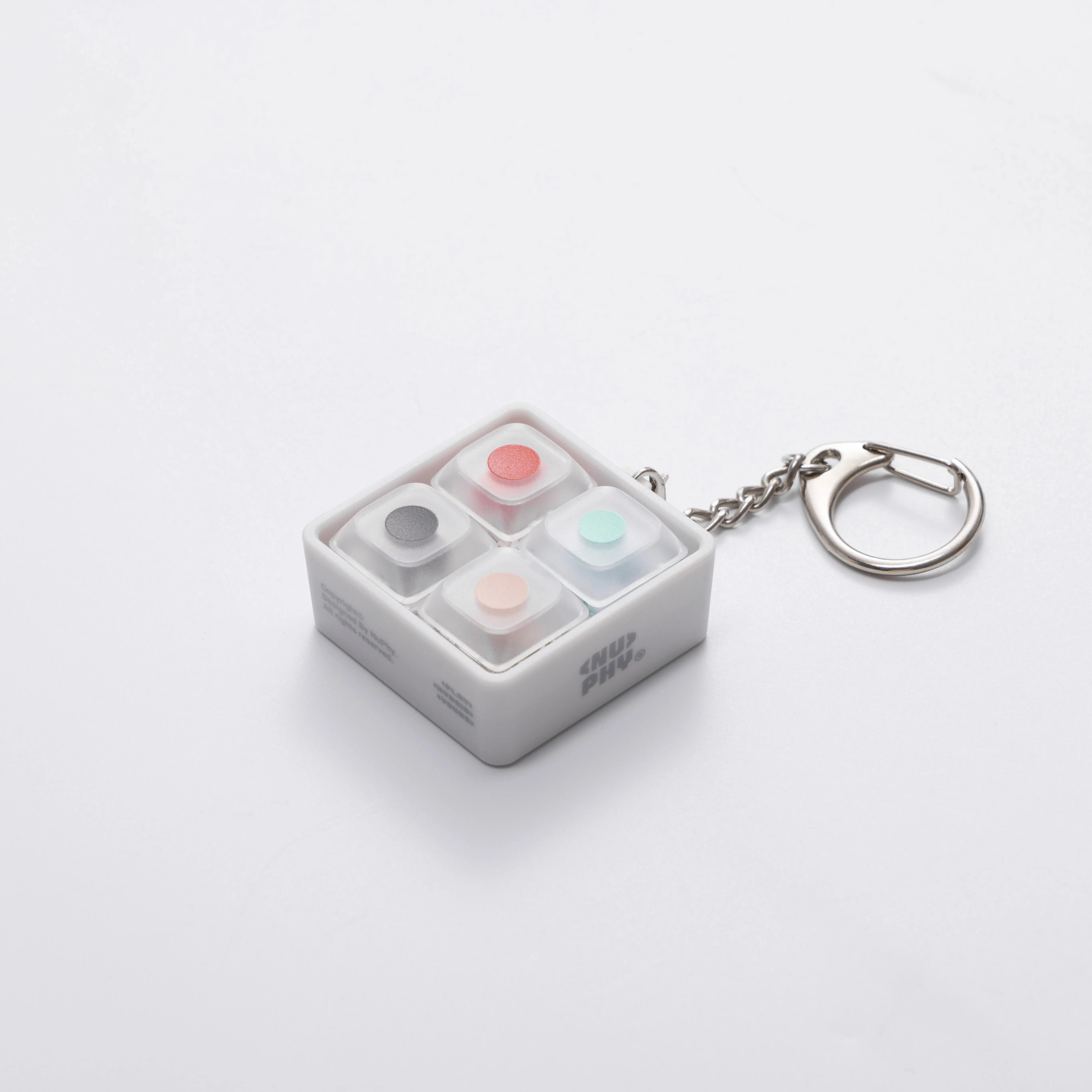 NuPhy 4 Key Switch Tester with Panda/Super Red/Super Brown/Blush Switch, PBT Replaceable Keycap,Portable Keychain Mechanical