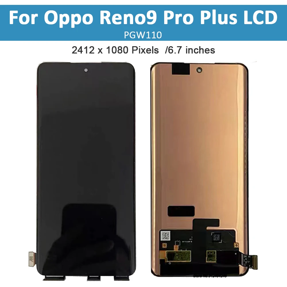 6.7 ''AMOLED Originale Per Oppo Reno9 Pro Plus Display LCD Touch Screen Digitizer Assembly Per Reno9 Pro + PGW110 LCD Sostituire