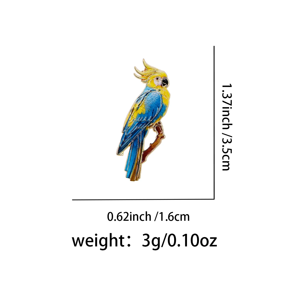 Insignias de loro, alfileres de solapa esmaltados bonitos para mochilas, broche para hombres y mujeres, ropa, juguete, accesorios de joyería, regalos