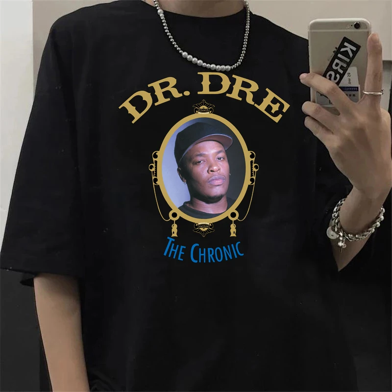 The Chronic Dr. Dre T Shirt Men Street Hip Hop Rap Rnb Style T-shirt Unisex Cartoon Graphic Tees Harajuku Tops Tshirt Male