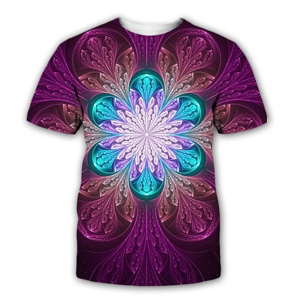Mysterious Symbols New Fashion Trippy T-shirt Glow in the Dark 3D Psychedelic Printed Men Women Short Sleeves Summer Streetwear