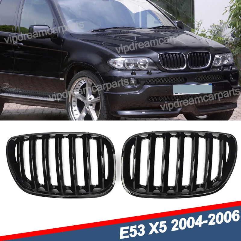 

Car Front Grille Bumper For BMW E53 X5 Sport 3.0i 4.4i 4-DOOR 2004 2005 2006 Front Bumper Grilles Mesh Grill Gloss Black A Pair