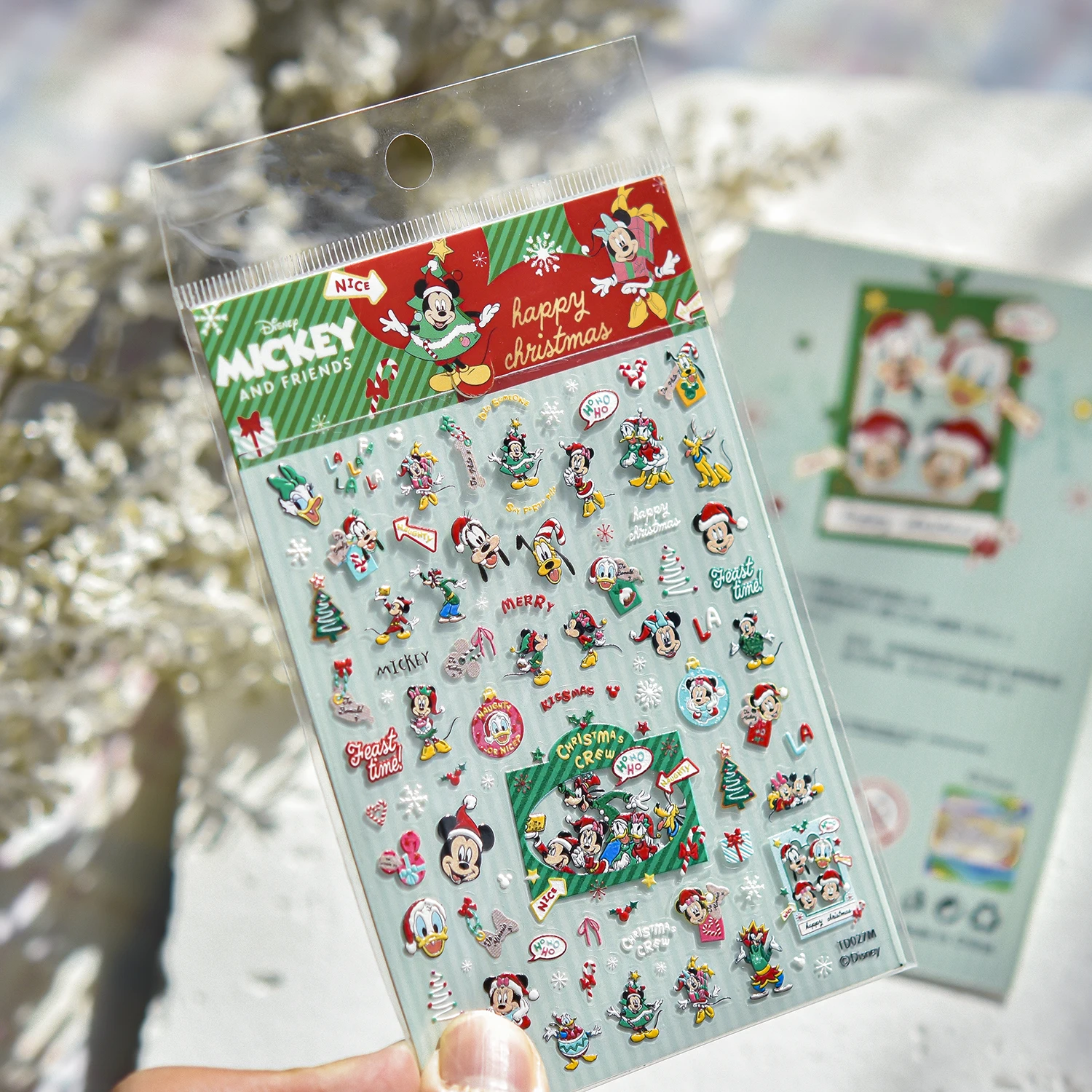 디즈니 크리스마스 스타일 네일 스티커 네일 아트 액세서리 귀여운 애니메이션 미키와 미니 네일 스티커 크리스마스 장식
