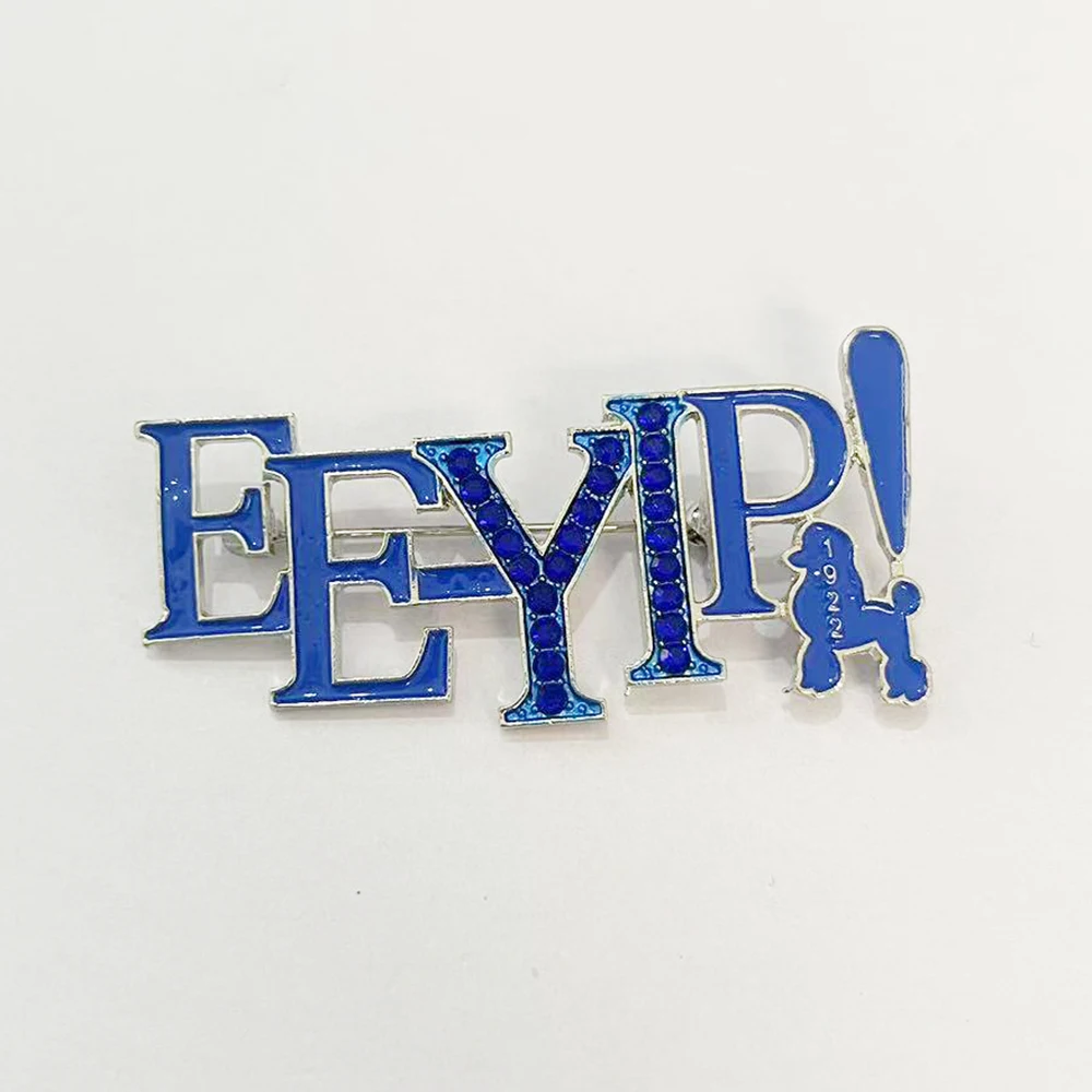 سيجما جاما رو غرامة الأصفر والأزرق نادي نسائي يوناني جودة عالية EE-YIP رسالة 1922 القلطي سيدة دبابيس الملابس والمجوهرات #6