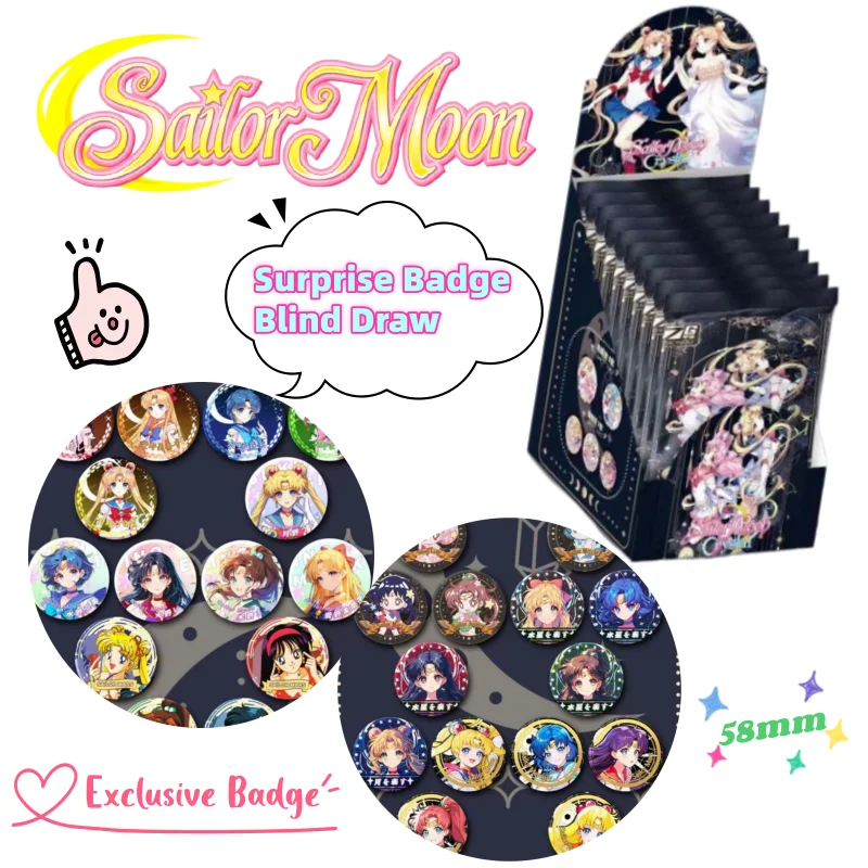 Nuevo Set Sorpresa de Emblemas de Sailor Moon: Medallas de Alta Calidad y Diseño Creativo para Mochilas Escolares y Ropa, Regalo al por Mayor