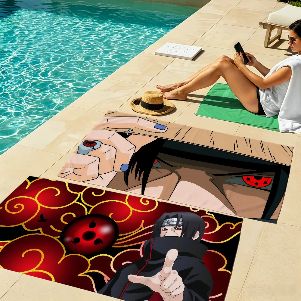 anime I-Itachi Uchiha Classic Japan N-Naruto Towel soft Dry Beach Towels Trip Towel swim Summer Holiday bathing Pool Camp Gift