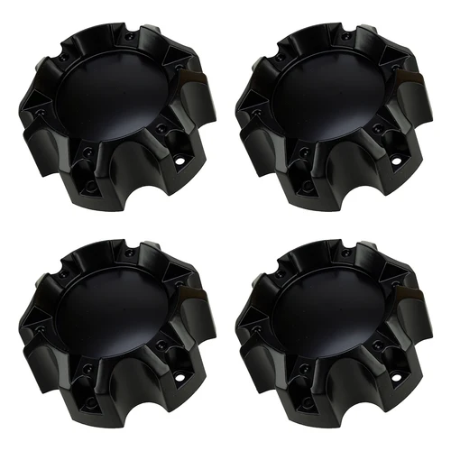 Imagen 1 del producto Tapas protectoras de llanta de coche, accesorios universales, ABS, negro mate, 4 piezas, 6 terminales
