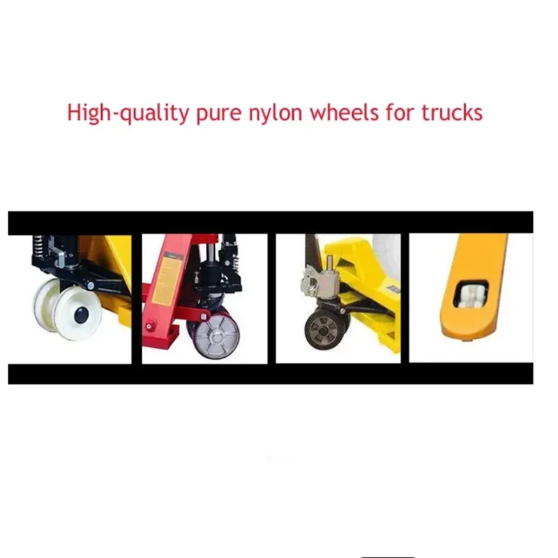 Forklift Wheel Accessories Nylon Wheel Manual Hydraulic Truck Ground Bull Cart Iron Core PU Polyurethane Lifting Bearing High-qu