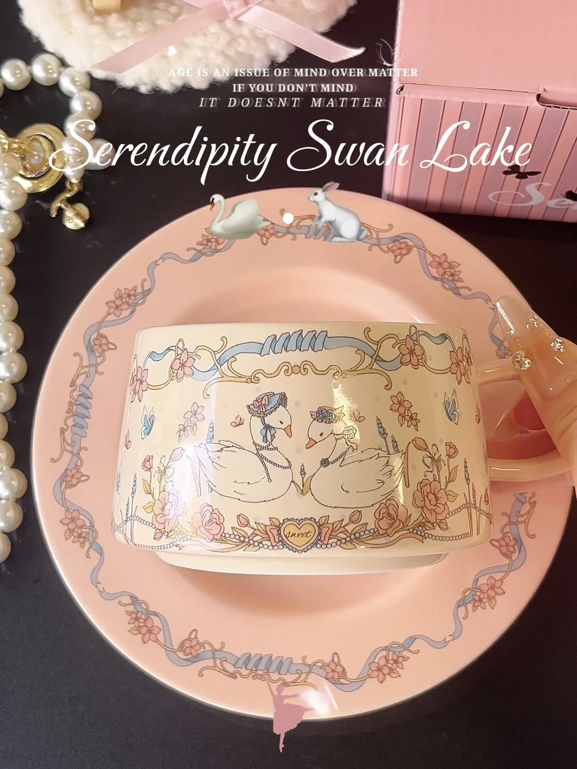 ele-cerc-coffee-cup-and-plate-set-ballet-swan-design-high-aesthetic-value-gift-for-women-cute-sle-handmade-crt