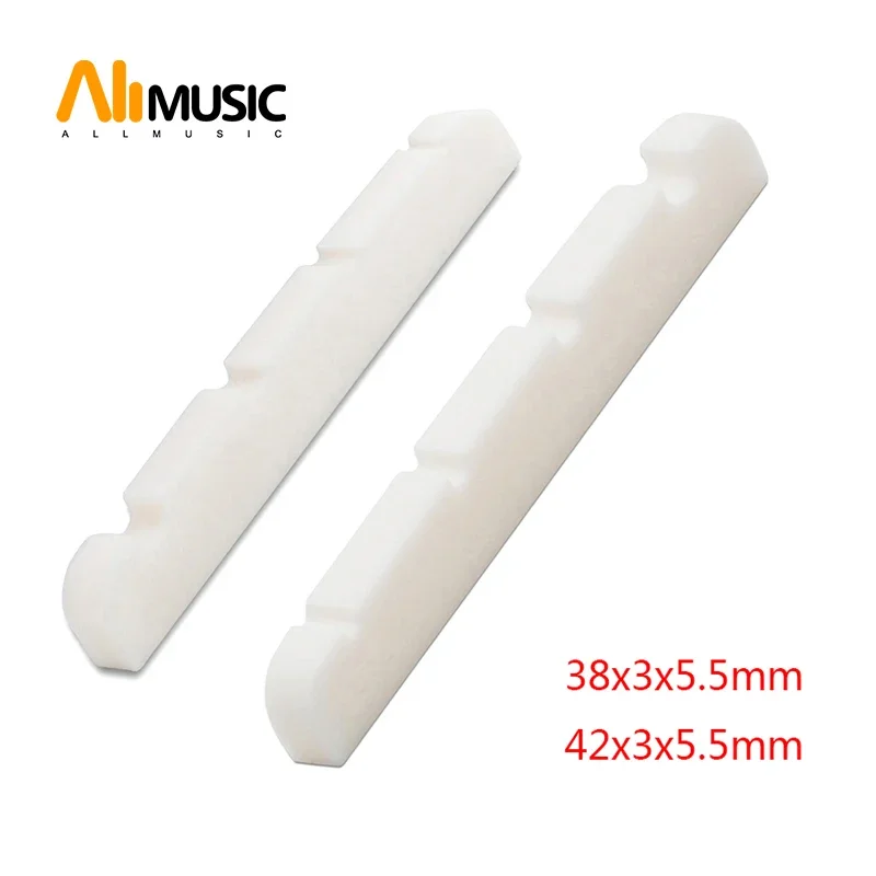 

50Pc/lot Slotted Real Bone 4 String JB Bass Nuts For Electric Bass 38/42x3x5.5MM