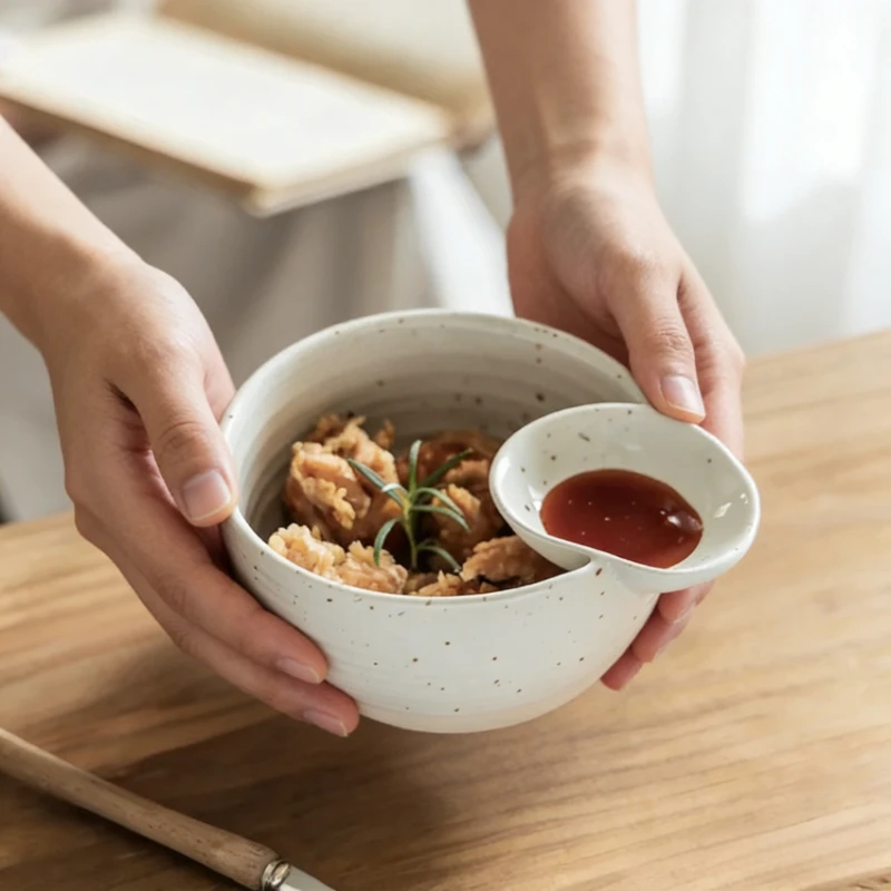 

Новые ретро-керамические миски-разделители для завтрака, соусов, картофельных чипсов, томатного соуса, большие практичные столовые приборы, суповые миски