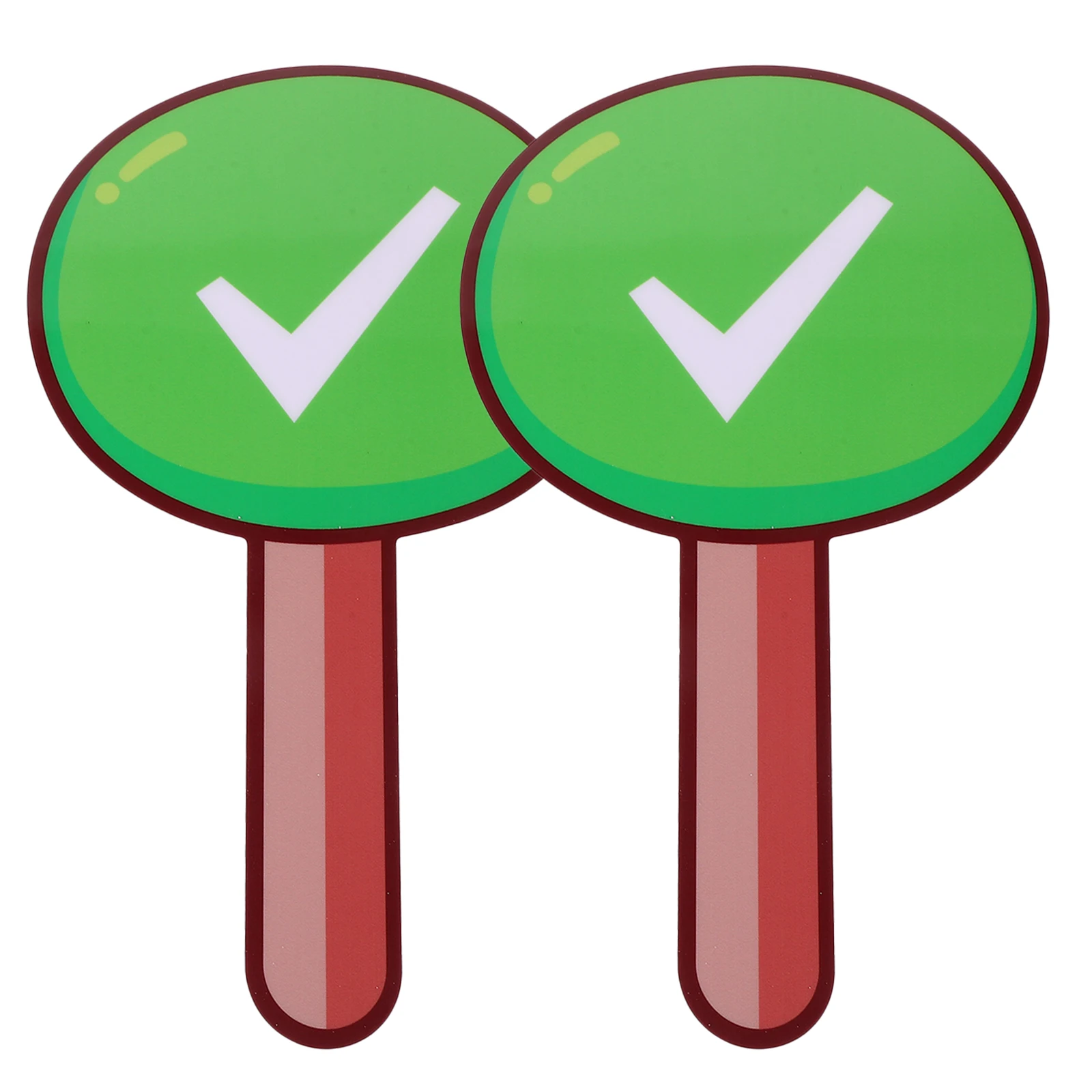 

2 Pcs True and Wrong Teaching Tools Boards Game Vote Paddles Desktop Classroom Answer Pvc Hand Display