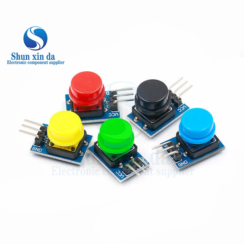 5pcs 12X12MM Big key module Big button module Light touch switch module with hat High level output for arduino or raspberry pi 3